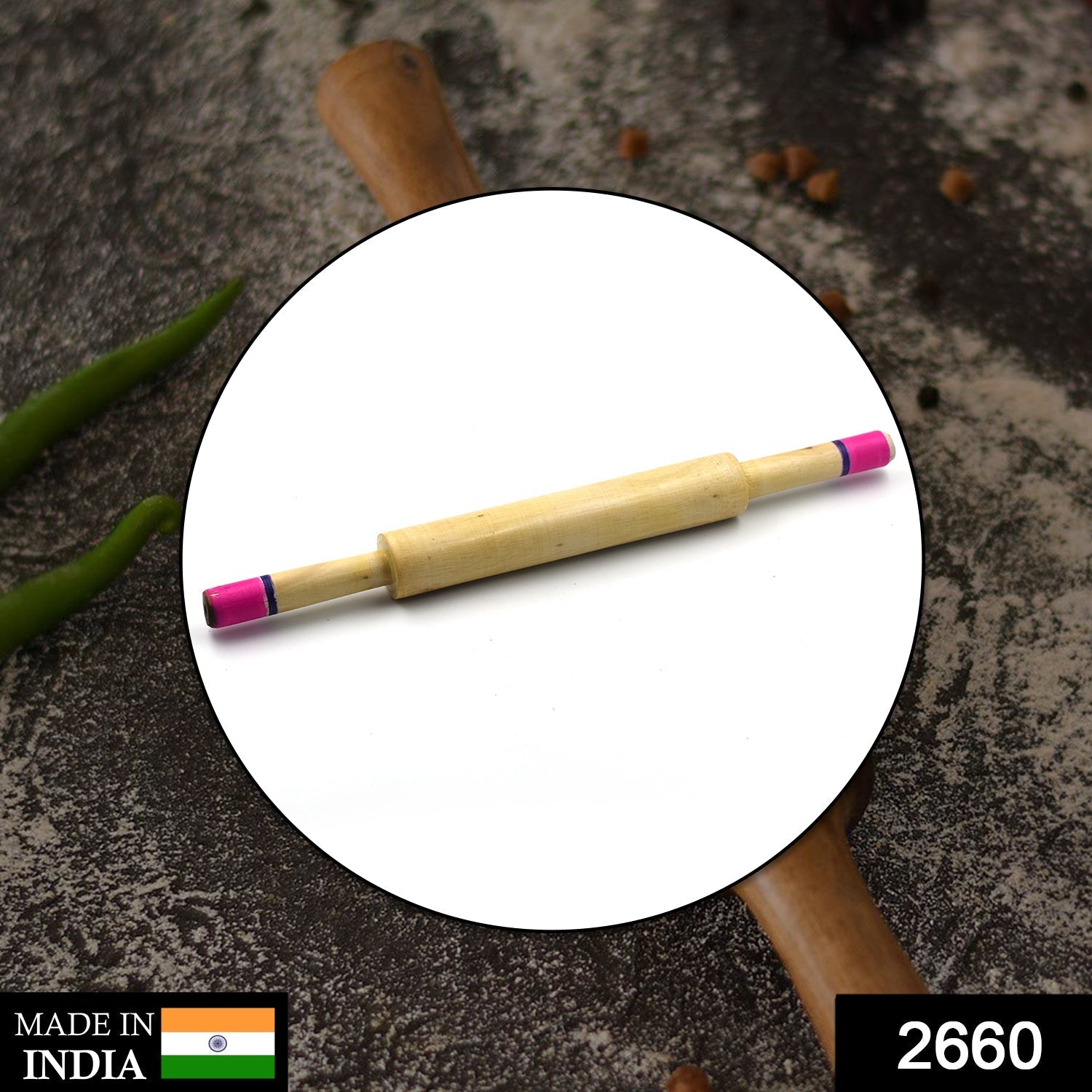 2660 Wooden Belan Used For Home Purposes Including Making Rotis Etc. (Belan Only) 2660 Wooden Belan Used For Home Purposes Including Making Rotis Etc. (Belan Only)